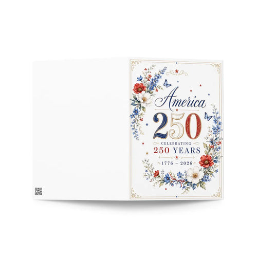 [FREESHIP] 250th Anniversary Greeting Card, America 250 Years Card, 1776 2026 Patriotic Card, 4th of July Card, USA Birthday Card Independence Day Card