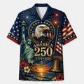 [FREESHIP] Custom 250th Hawaiian, Family Matching Patriotic Shirt,Custom Patrotic Shirt,Red White Blue 4th of July Top