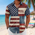 [FREESHIP] USA 250th Anniversary Button Shirt, 1776-2026 American Flag Hawaiian Shirt, Patriotic Button Down, July 4th Outfit, Mens Vacation Shirt