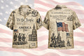 [FREESHIP] Vintage Newspaper America 250th Anniversary Hawaii Shirt, Patriotic 1776 2026 Button Up Shirt,We The People USA Independence Day Aloha Shirt
