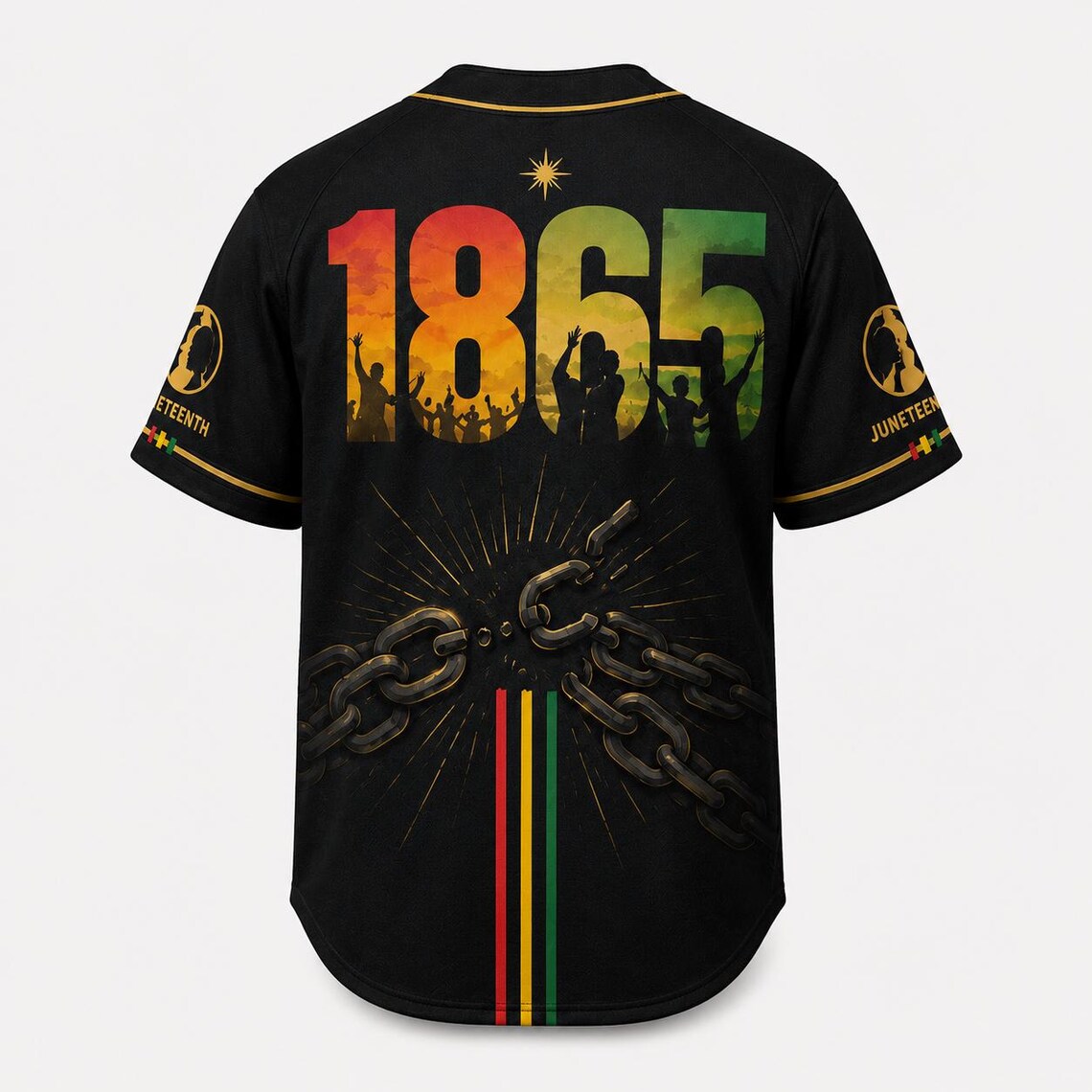 [FREESHIP] Juneteenth 1865 Baseball Jersey, Freedom Day Shirt, African American Pride Jersey, Black History Month Gift