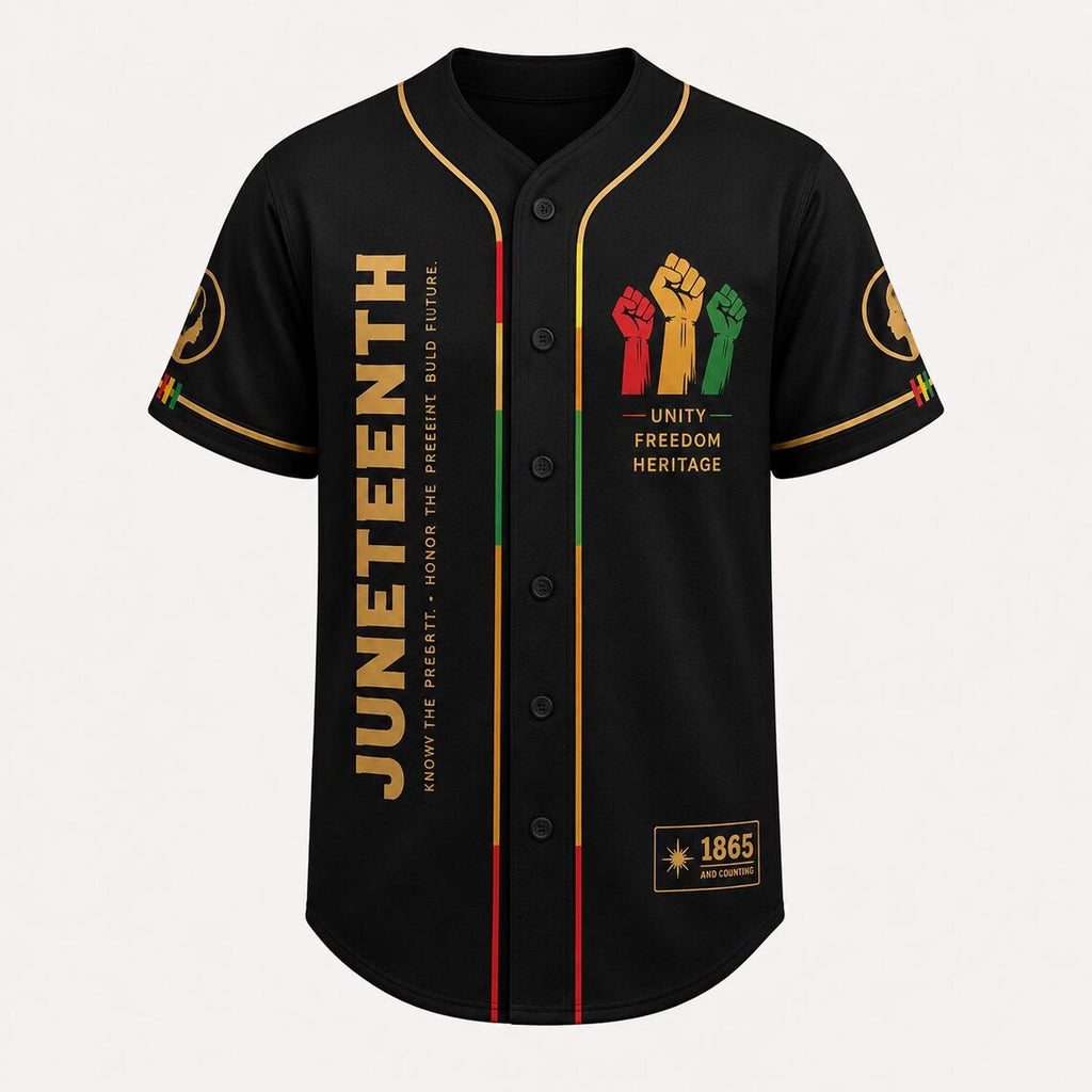 [FREESHIP] Juneteenth 1865 Baseball Jersey, Freedom Day Shirt, African American Pride Jersey, Black History Month Gift