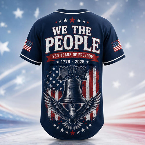 [FREESHIP] 250th Anniversary Jersey Shirt, America 1776 2026 Baseball Jersey, Patriotic 4th of July Shirt, USA Freedom Gift For Men Women Patriotic