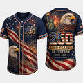 [FREESHIP] USA 250th Anniversary Baseball Jersey, 1776 2026 Patriotic Eagle Flag Shirt, 4th of July Jersey, America Freedom Gift for Men, Family