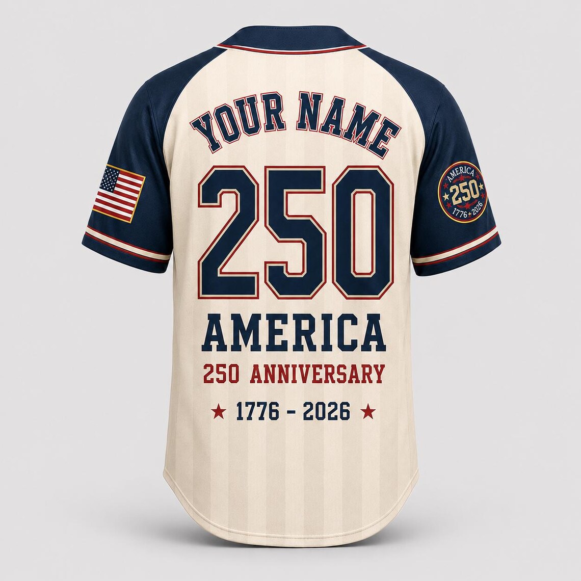 [FREESHIP] USA 250th Anniversary Baseball Jersey, 1776 Patriotic American Flag Button Shirt, Proud To Be American Freedom Patriotic Jersey