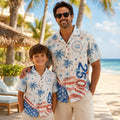 [FREESHIP] America 250 Coastal Hawaiian Shirt, USA 1776-2026 Patriotic Beach Celebration Shirt