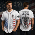 [FREESHIP] Personalized USA 250th Anniversary Baseball Jersey, Custom Name America 1776-2026 Jersey, American Flag Cross Rose Shirt, 4th of July Gift