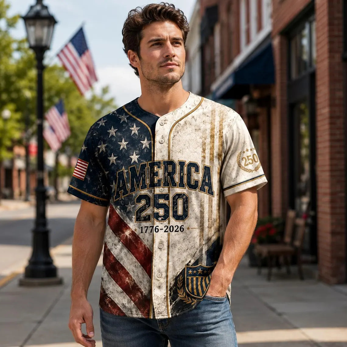 [FREESHIP] Custom US Air Force 250th Anniversary Jersey, Fighter Jet Military 1776-2026 Shirt, Distressed Patriotic Veteran Custom Name Gift