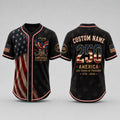 [FREESHIP] America 250th Anniversary Baseball Jersey, Custom Name USA Jersey, 1776 2026 Patriotic Shirt, 4th of July Gift, Freedom Jersey