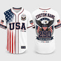 [FREESHIP] America 250th Anniversary Baseball Jersey, Custom Name USA Jersey, 1776 2026 Eagles Shirt, 4th of July Gift, Freedom Jersey