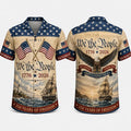 [FREESHIP] 250th America Anniversary Hawaiian Shirt, US 250 Years Hawaiian Shirt, Patriotic Hawaiian Shirt with USA Flag, We The People Hawaiian Shirt, Retro Independence Day Hawaiian Shirt