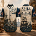[FREESHIP] Spilling The Tea Since 1773 Jersey, Funny 4th of July Jersey, Boston Tea Party Patriotic Shirt, USA Independence Day Gift